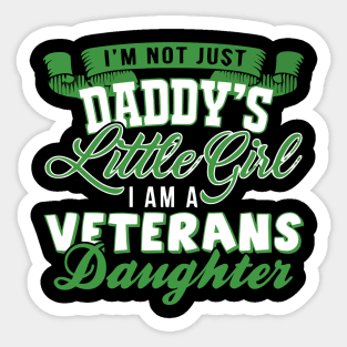 Daddy's little girl veteran's daughter Sticker